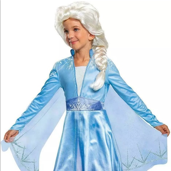 NEW Frozen II Elsa Costume WITH wig. 4-6x - Picture 1 of 6